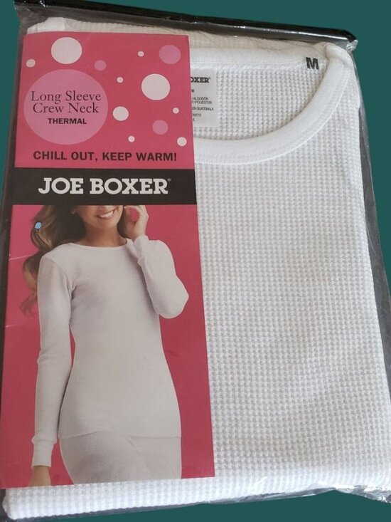 Joe Boxer Tops - Joe Boxer Womens Long Sleeve Thermal Crew Neck Shirt  White Medium